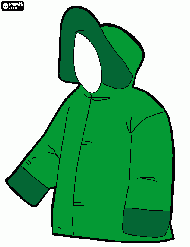 dessin manteau vert