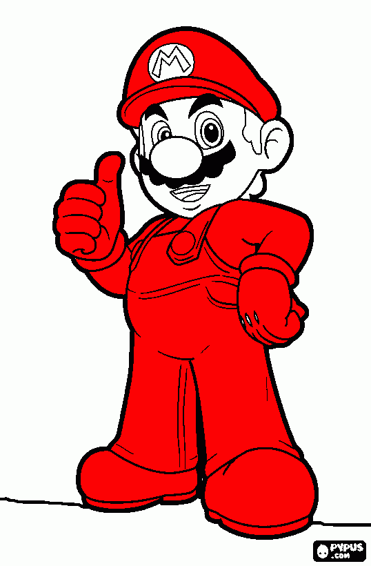 dessin mario rouge