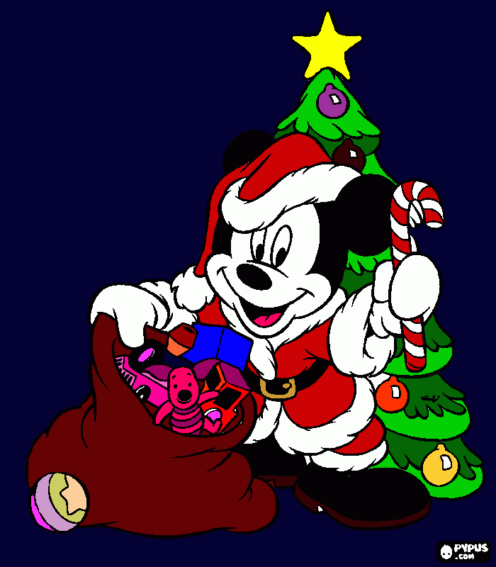 dessin mickey noel