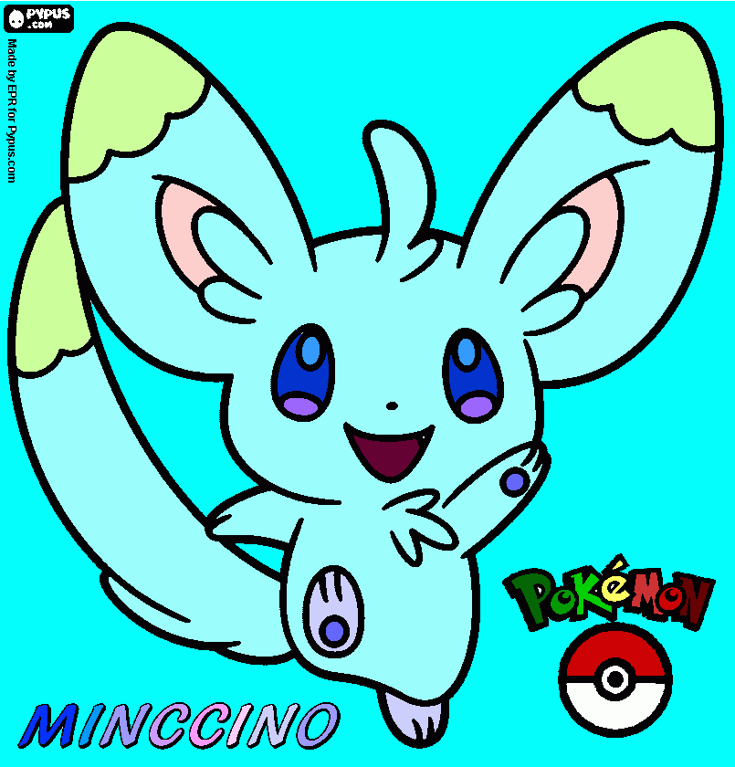 dessin minccino mon pokémon