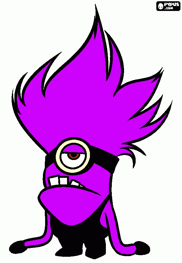dessin minion violet Nathan