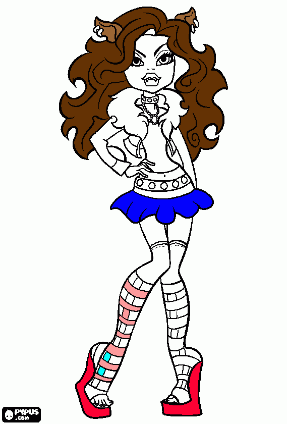 dessin monster high la lougarou