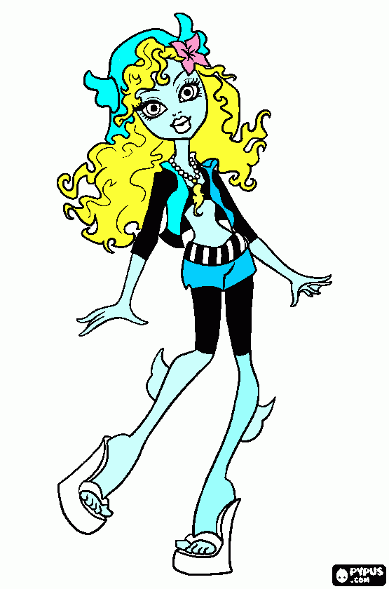 dessin monster high laguna blue