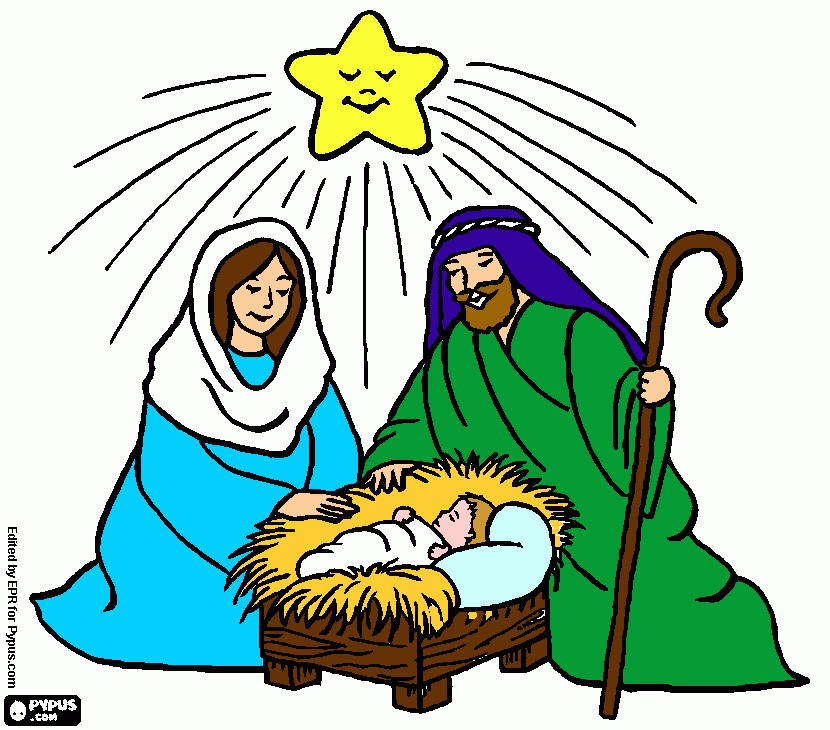 dessin Naissance de Jésus