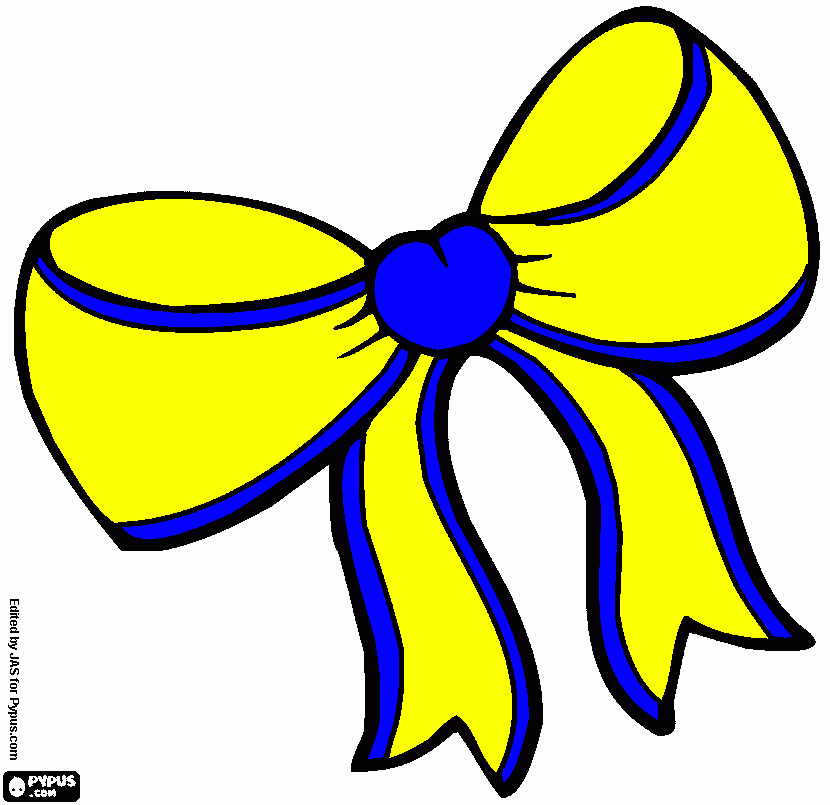 dessin noeud jaune bleu