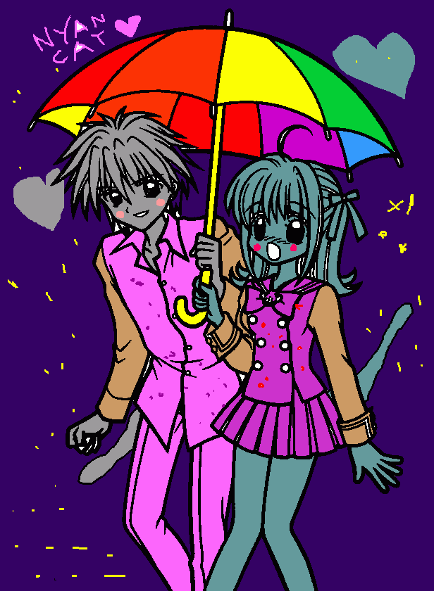 dessin NYAN CAT LOVE