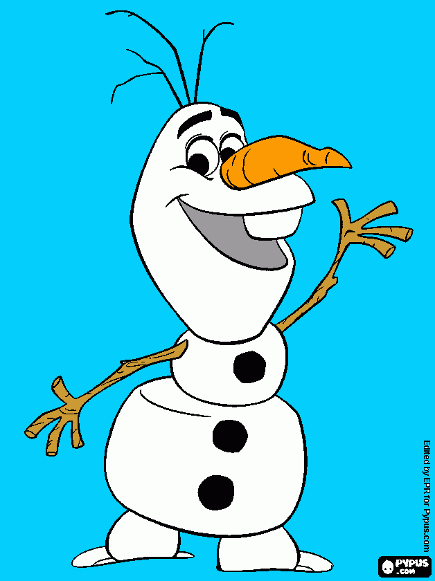 dessin Olaf de la Reine des neiges