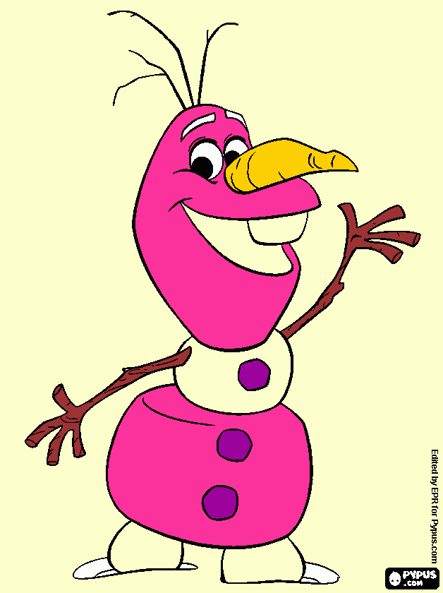 dessin OLAFE LE SUPER BOHNOME DE NEIGE