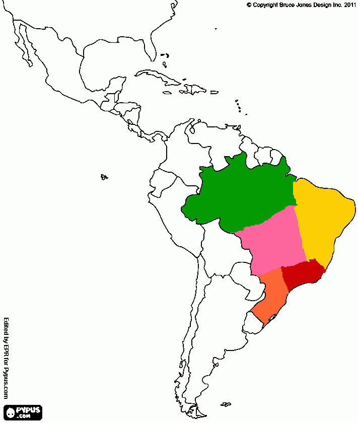 dessin Organisation du Territoire et Dynamique Territoriale du Brésil