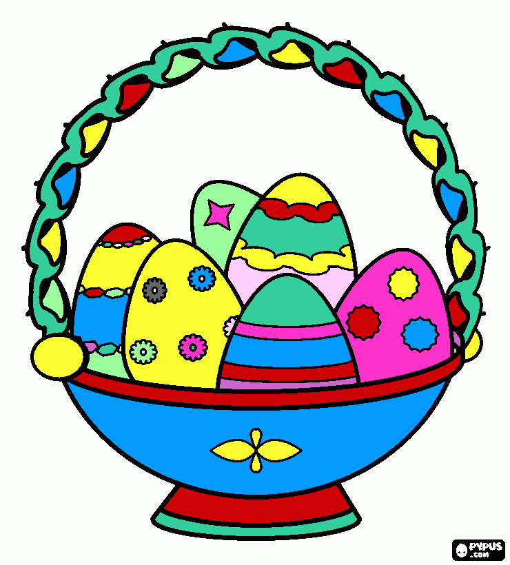 dessin panier paques