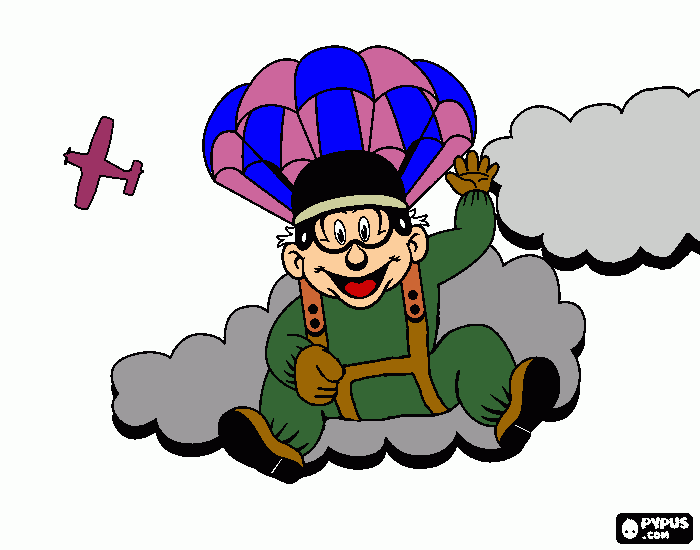 dessin parachutiste