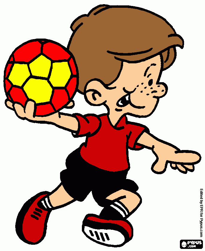dessin petit handballeur