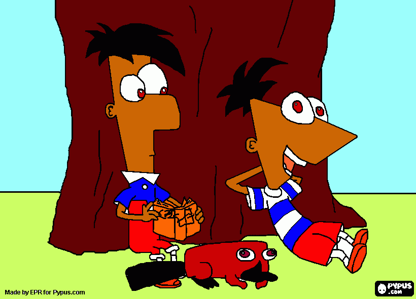 dessin phineas et ferb a frikin