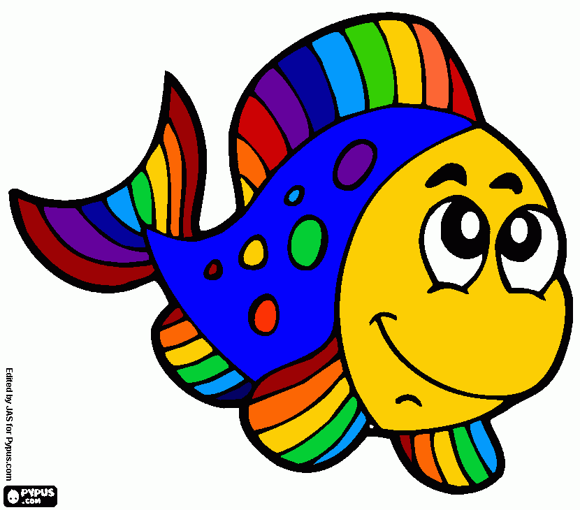 dessin poisson multicolor