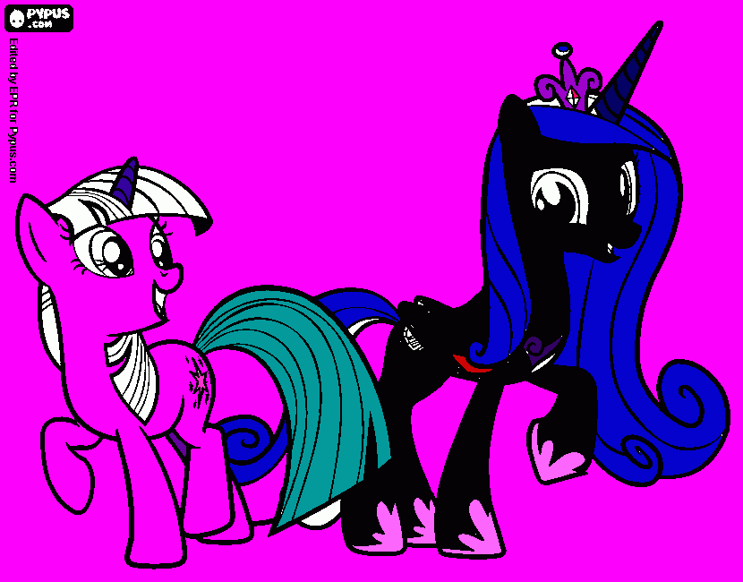 dessin poneys