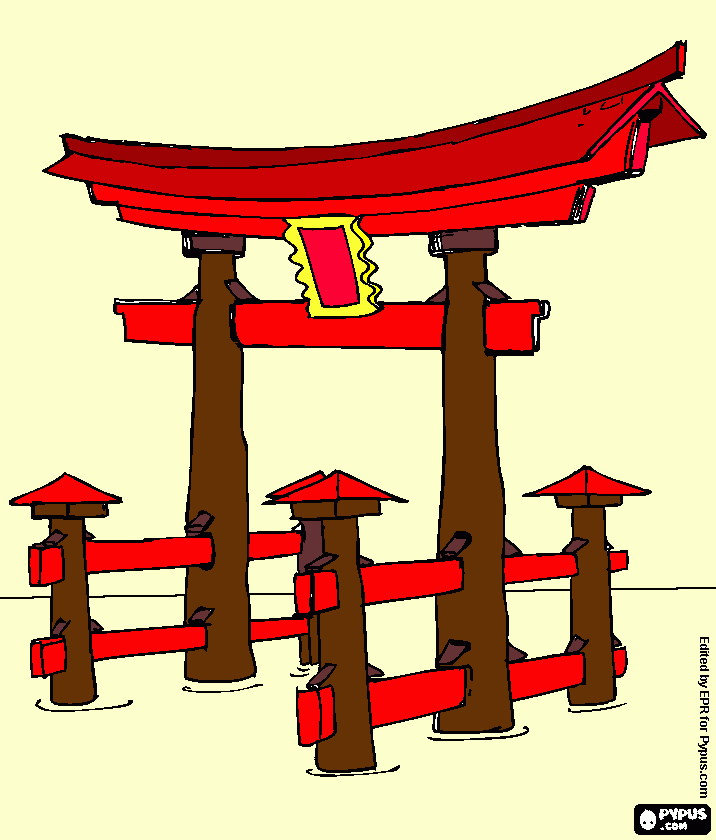 dessin Portail japonnais