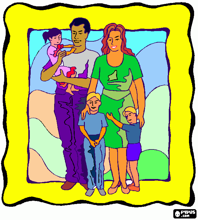 dessin portrait de famille