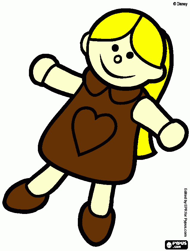 dessin poupée marron