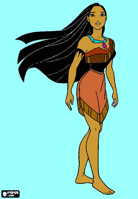 dessin punkahontas