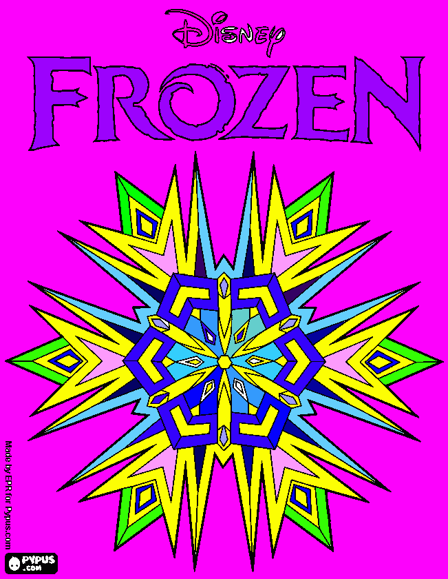 dessin reine des neiges  flocon