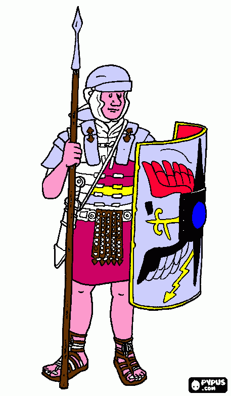 dessin romain à colorier