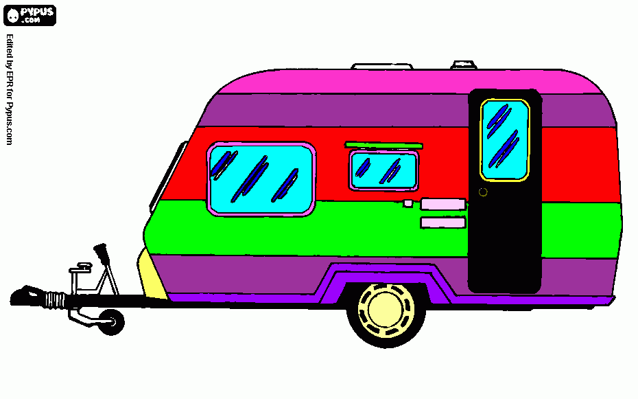 dessin roulotte