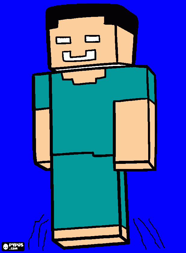 dessin saut minecraft