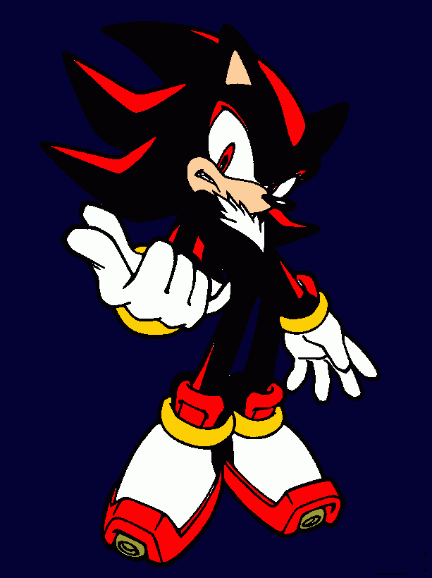 dessin shadow the hedgehog