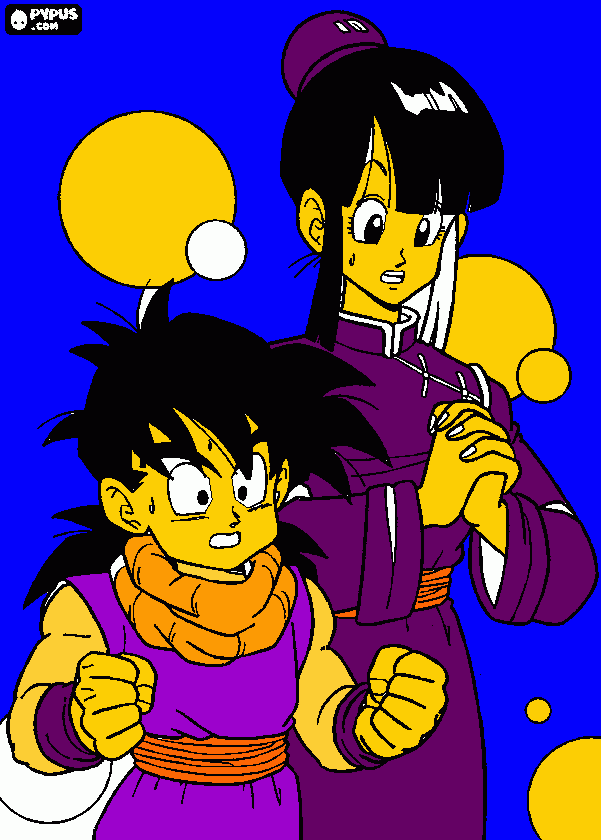 dessin songohan et chichi