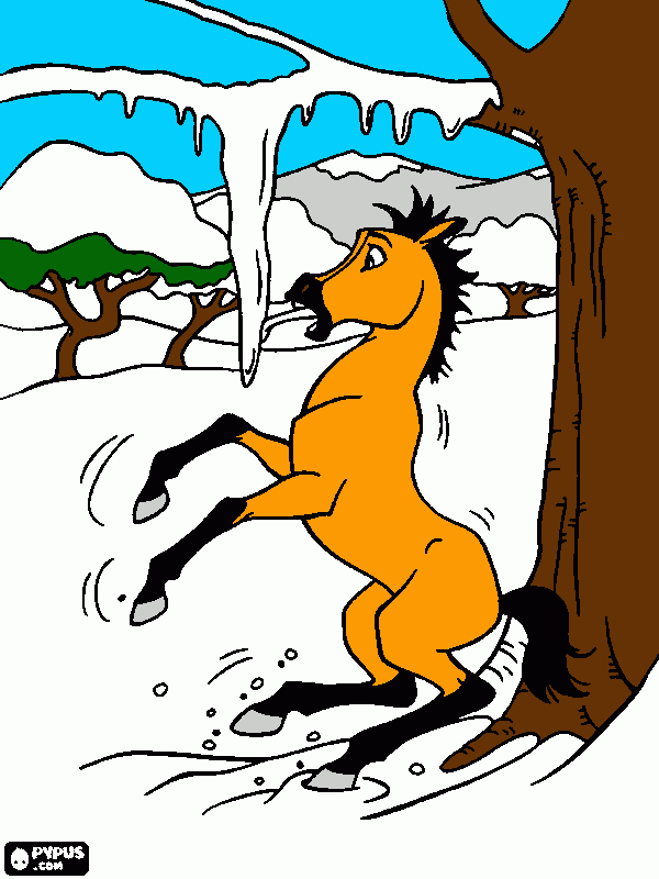 dessin Spirit en hiver 