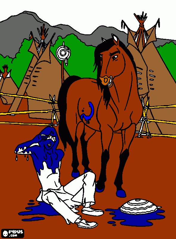 dessin spirit et l indien