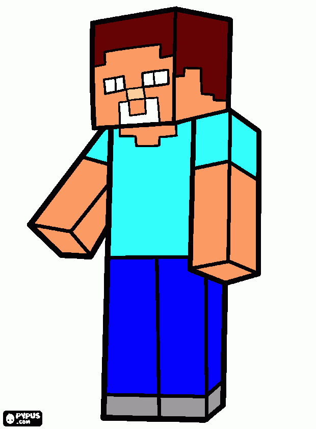 dessin steve minecraft