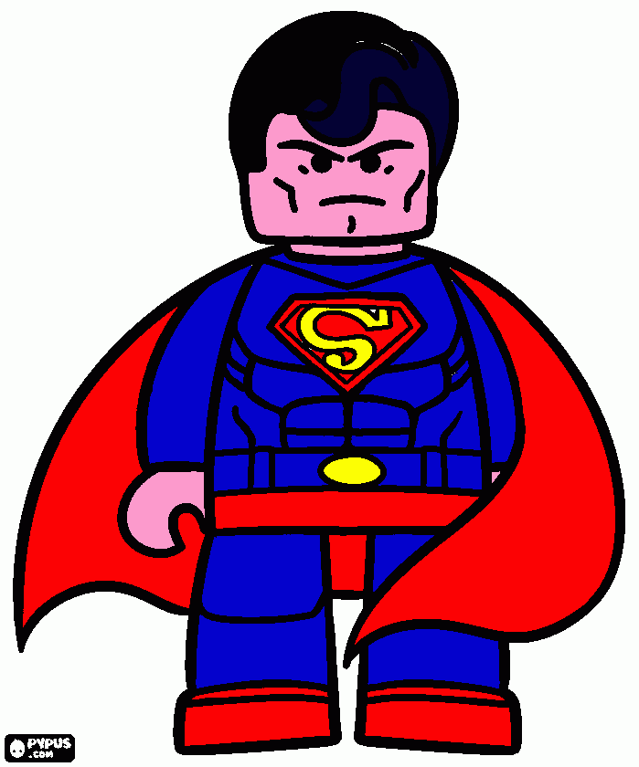 Superman Lego à Colorier Imprimer Superman Lego