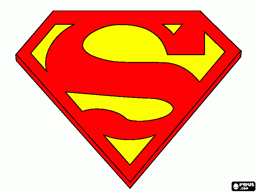 Superman Logo à Colorier Imprimer Superman Logo