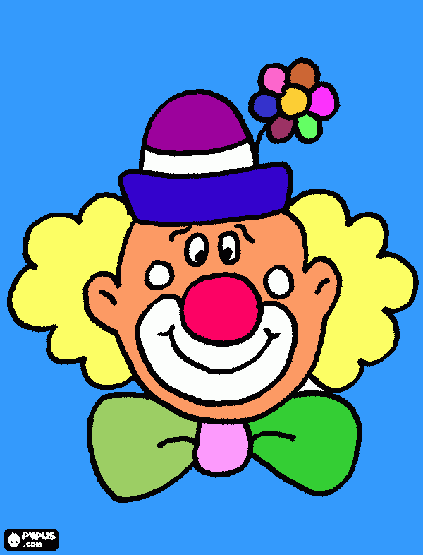 Tête De Clown à Colorier Imprimer Tête De Clown