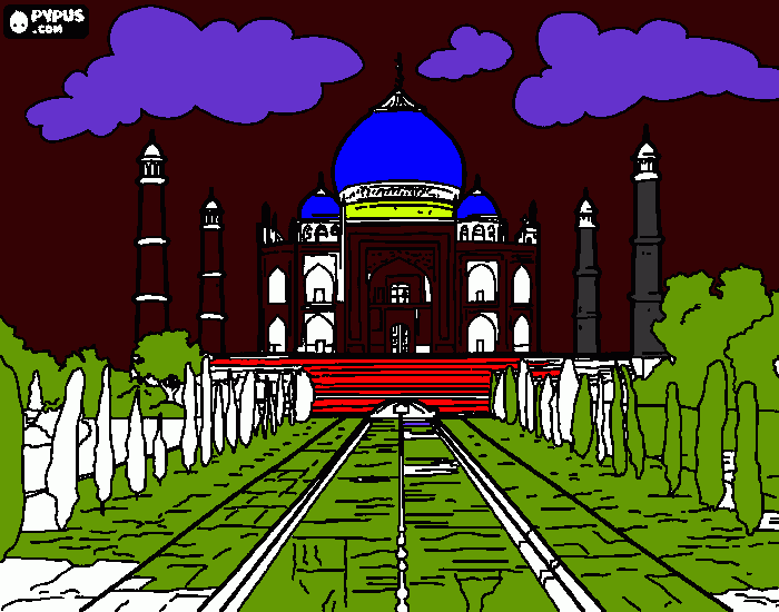 dessin taj mahal