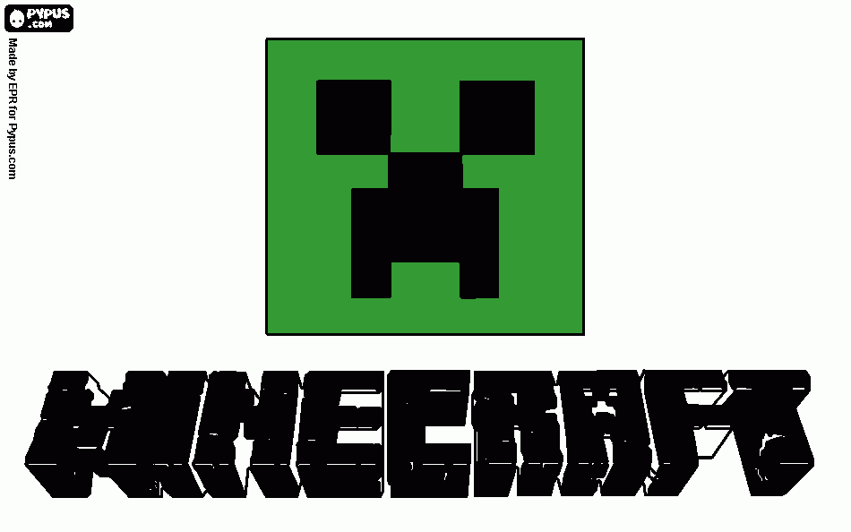dessin TETE CREEPER
