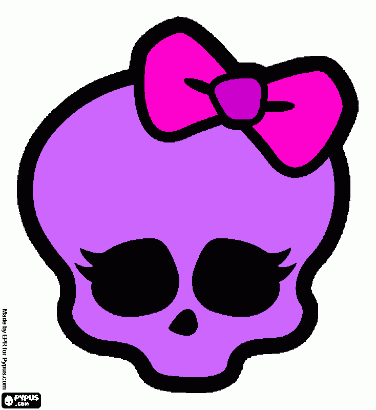 dessin tete de mort (monster high)