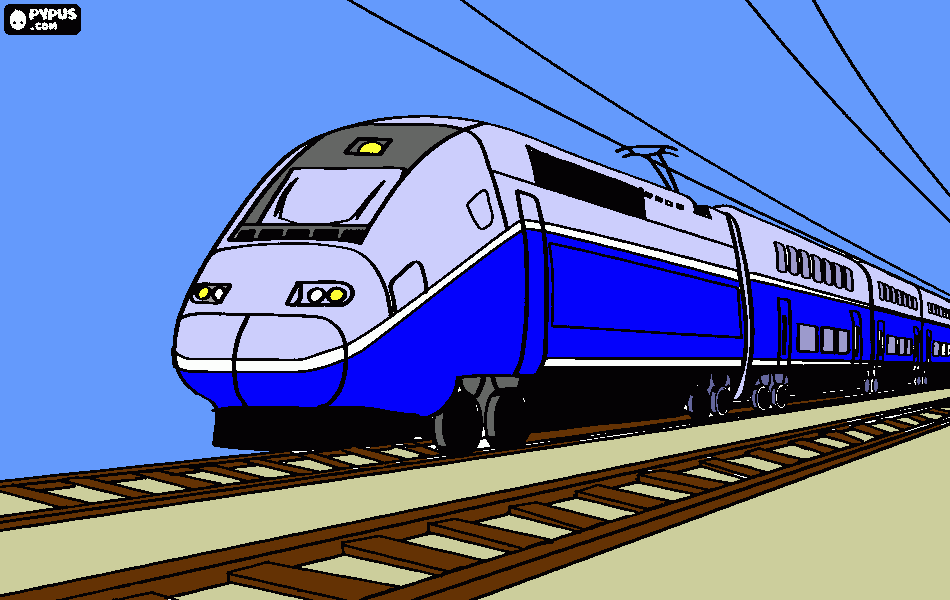 dessin TGV couleur