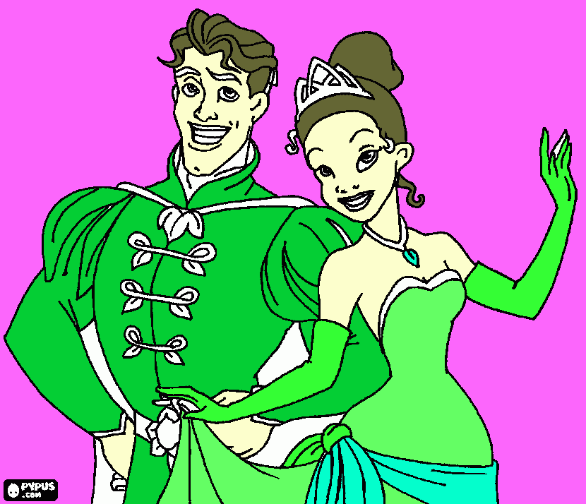 dessin tiana et naveen