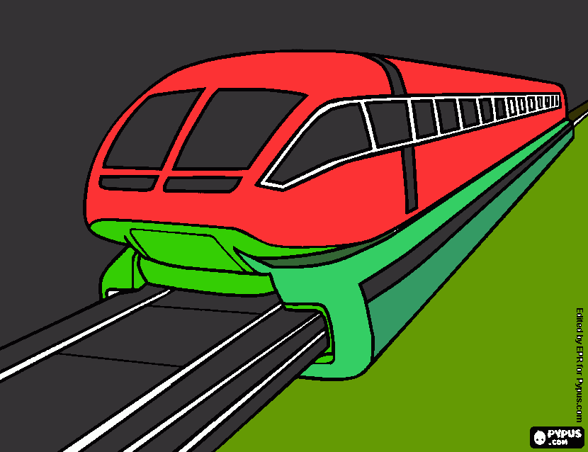 dessin train dans la nuit