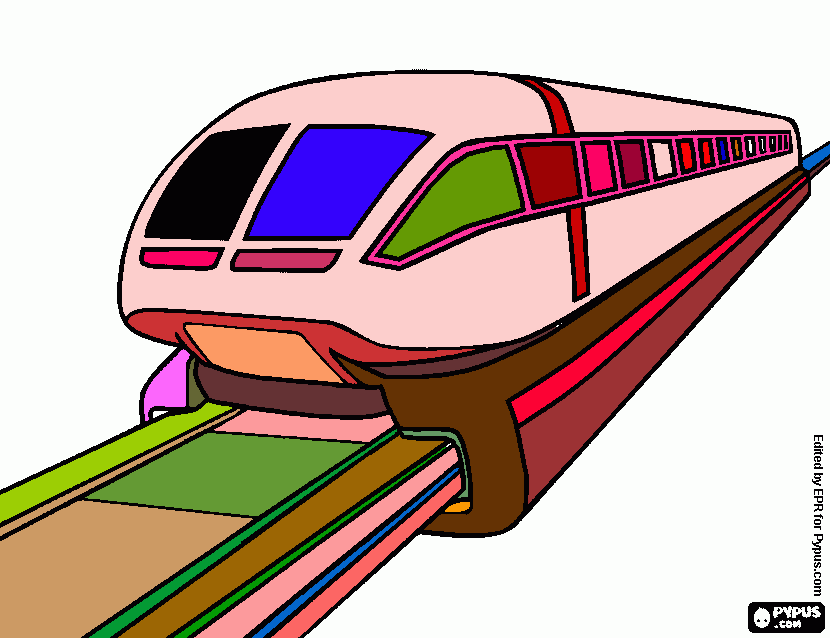 dessin train miniature