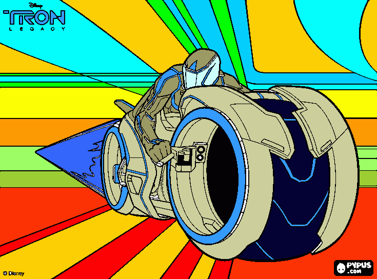 dessin tron moto