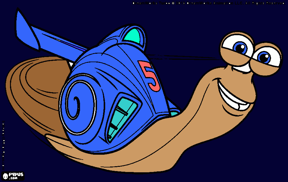 dessin turbo l'escargot