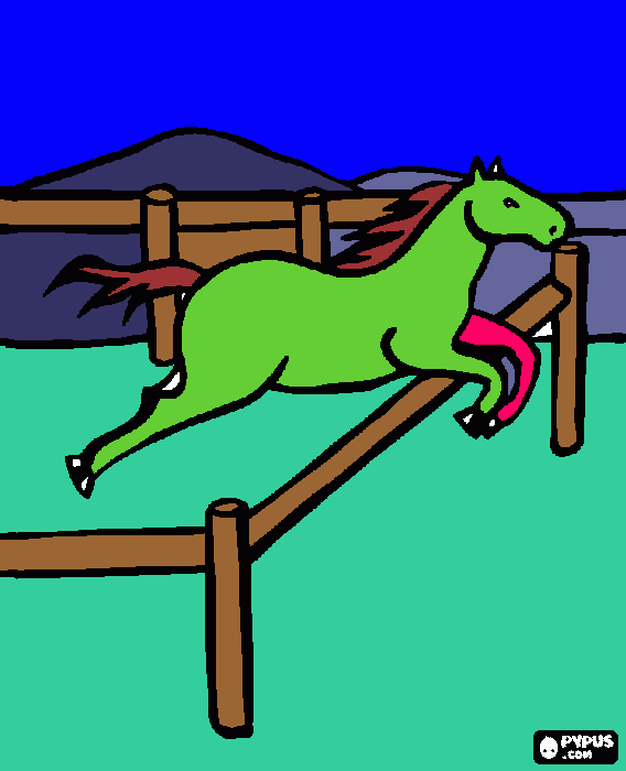 dessin Un beau cheval pour maman adorée que nous aimons tant !
