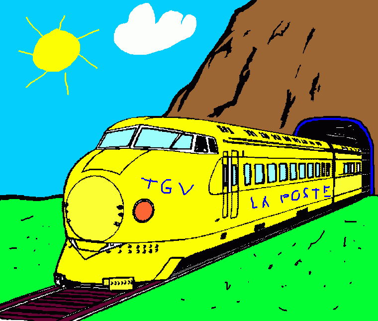 dessin  un bon dissin de Yannick (TGV-la poste)
