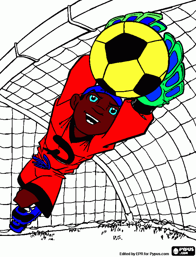 dessin un gardien de but de football 
