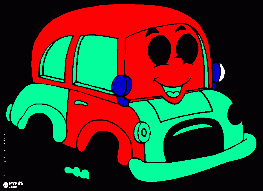 dessin voiture dans la nuit