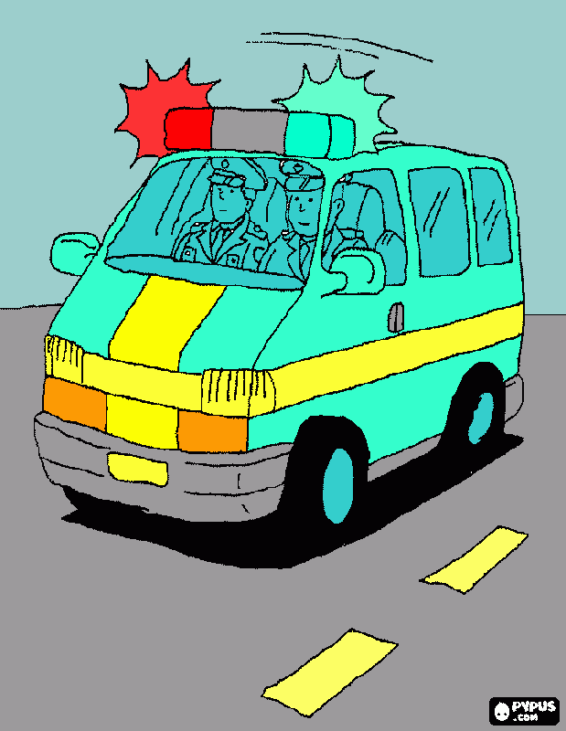 dessin Voiture de police