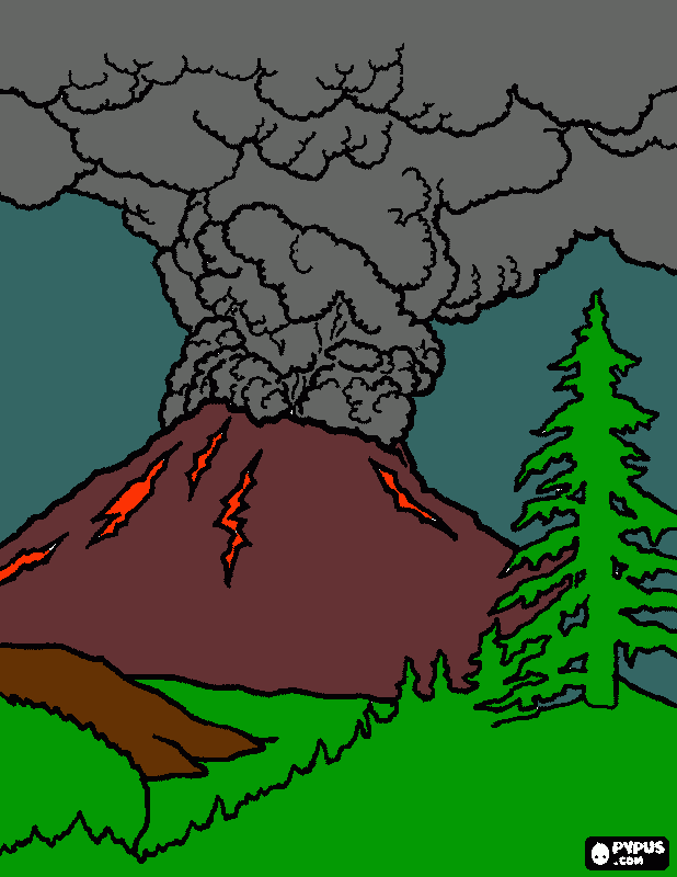 dessin VOLCAN GRIS